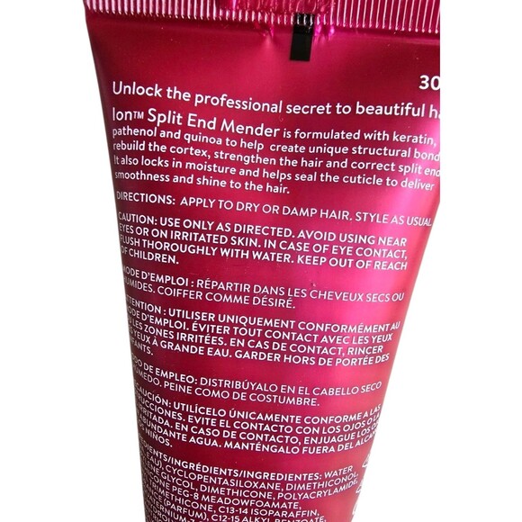 Ion Split End Mender Hair Repair Treatment Seals & Smooths Ends 3.4 oz Brand NEW - Picture 3 of 3